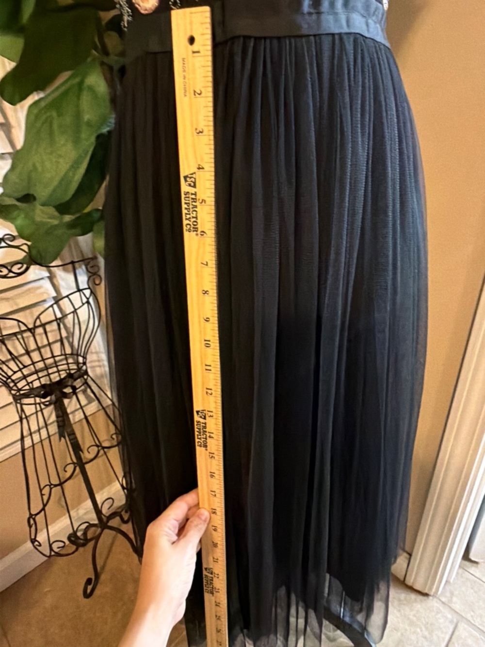 Needle & Thread Black Strapless Floral Embroidered Tulle Dress - Picture 10 of 10